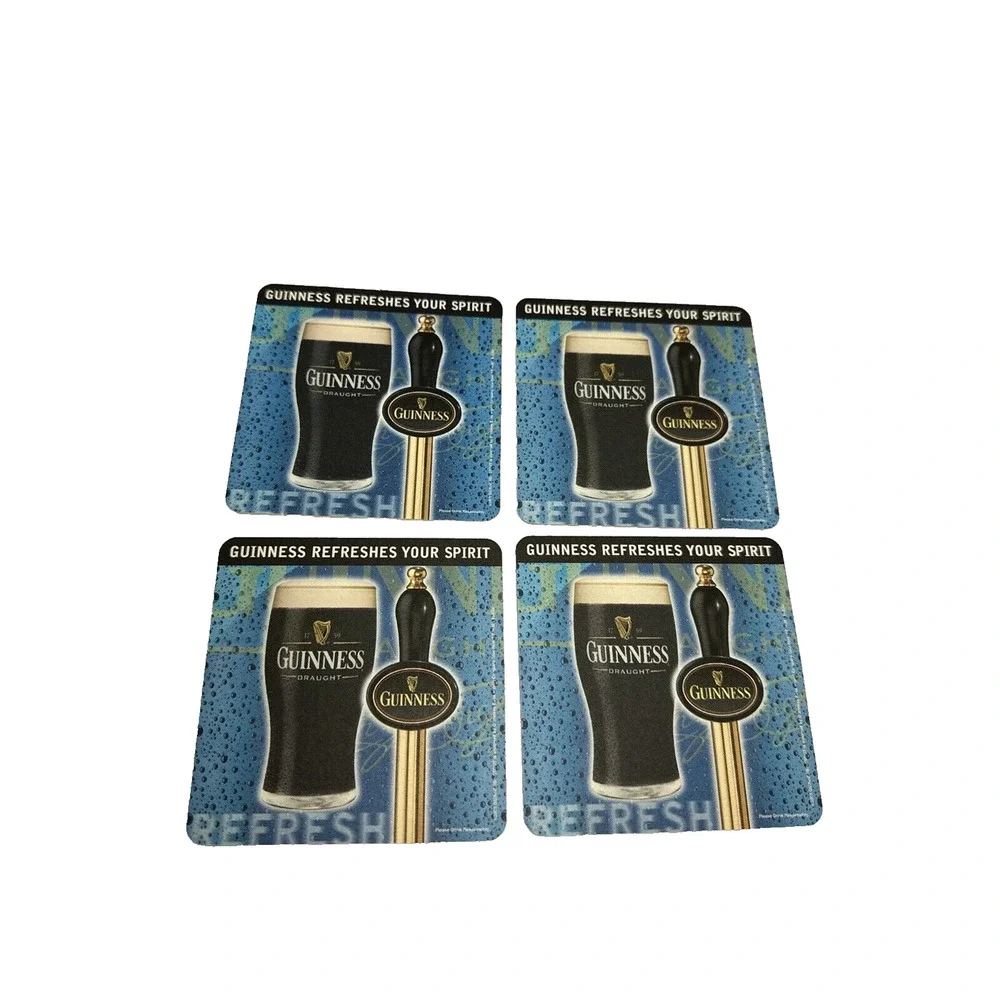 Guinness Beer Coasters Set of‎ 4 Refresh Your Spirit Bar Decor